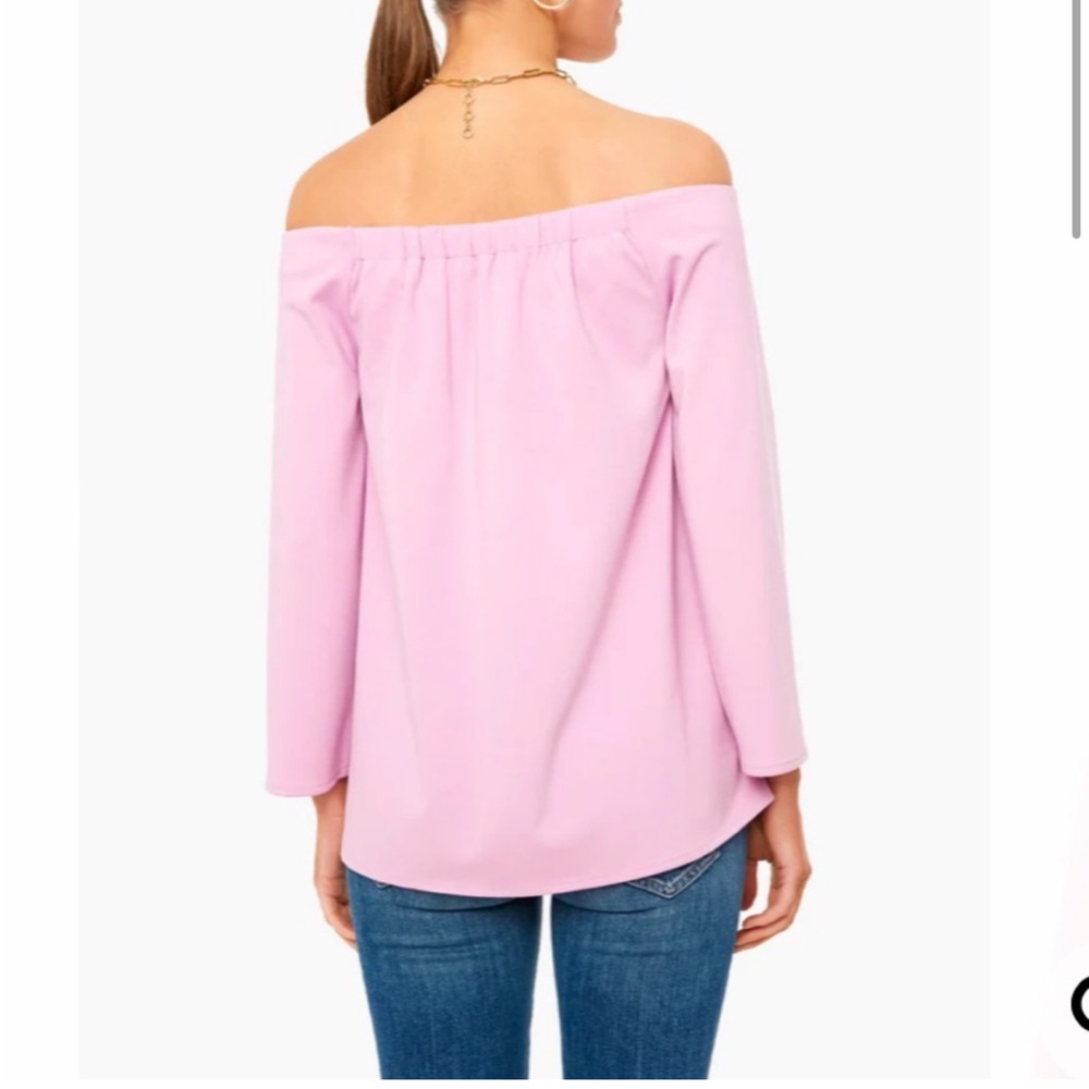 TUCKERNUCK Lilac Miranda Off the Shoulder Blouse Medium - Picture 3 of 7